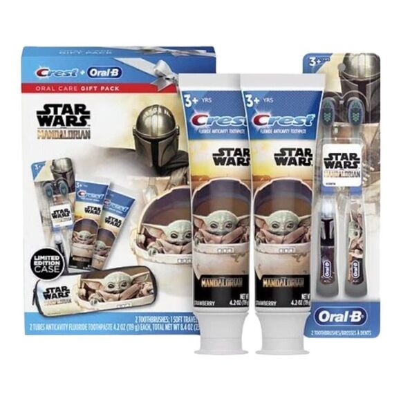 Crest & Oral B Limited Edition Star Wars Mandalorian Oral Care Gift Pack NIB - Picture 1 of 3